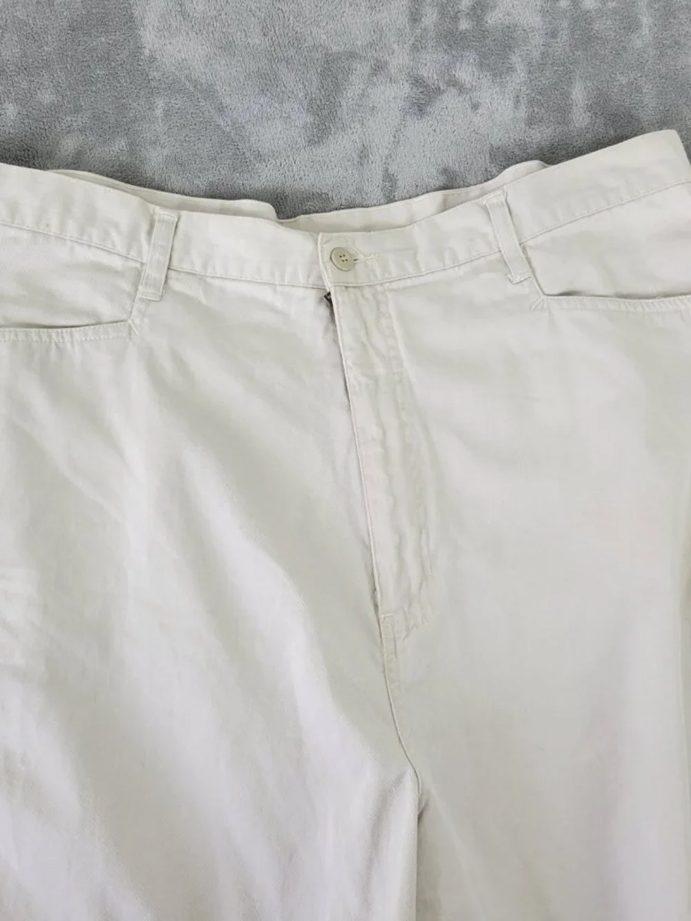 Cherokee Women's Off White Denim Shorts Size 22W 100% Cotton Casual WHI5E